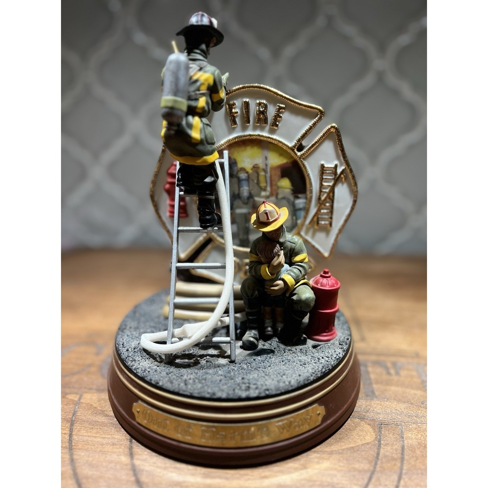 Firefighters: A Tradition of Bravery 2001 Bradford Exchange 9" Out of Harm's Way